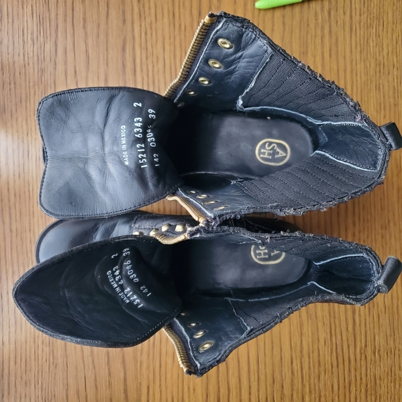 Ash Rachel Gold Studded Combat Boot - Picture 6 of 9